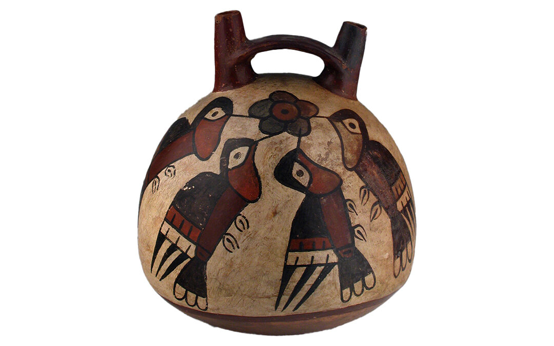 Vaso a doppio becco dipinto