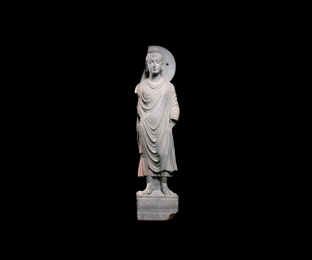 Buddha stante in scisto (arte del Gandhara), Pakistan settentrionale_Inv. MAO 68