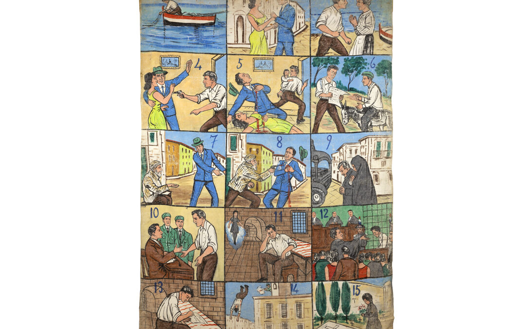 Storyteller’s poster for «Lu piscaturi sfortunato», used by Ciccio Busacca