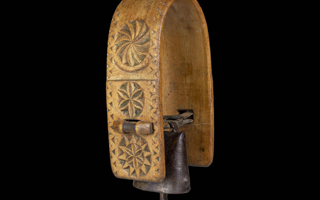 Goat collar with a bell