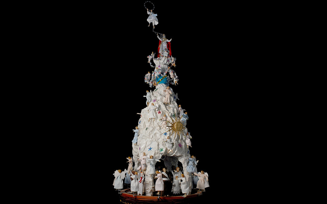 Model of shoulder machine in honour of Palmi’s Our Lady of the Sacred Letter